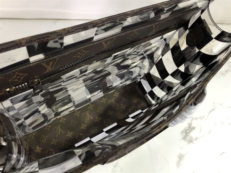 Sac Plat Tote Bag Monogram Chess canvas and PVC - LB033