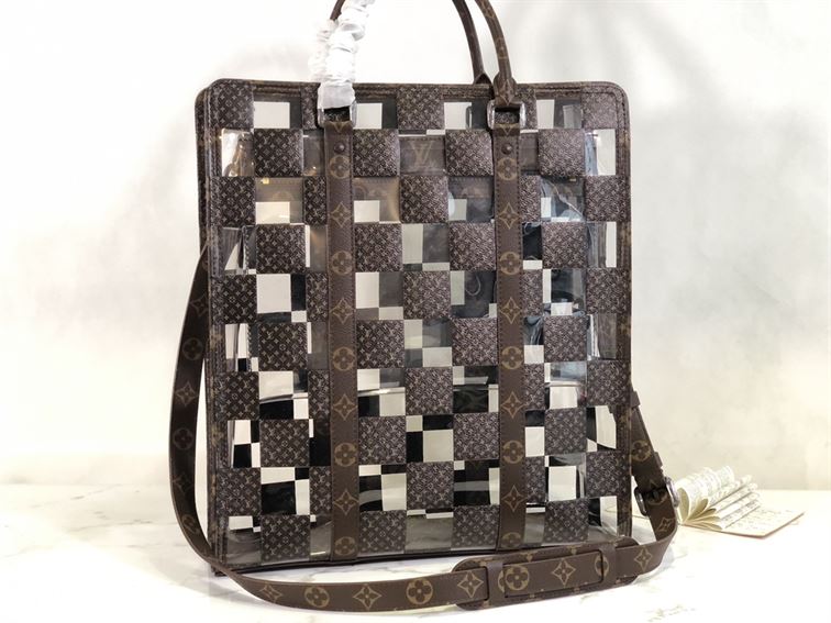Sac Plat Tote Bag Monogram Chess canvas and PVC - LB033