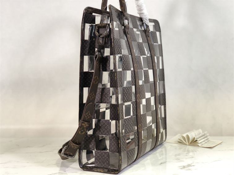 Sac Plat Tote Bag Monogram Chess canvas and PVC - LB033