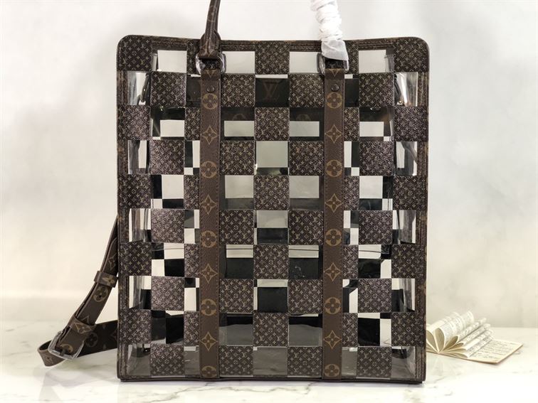 Sac Plat Tote Bag Monogram Chess canvas and PVC - LB033