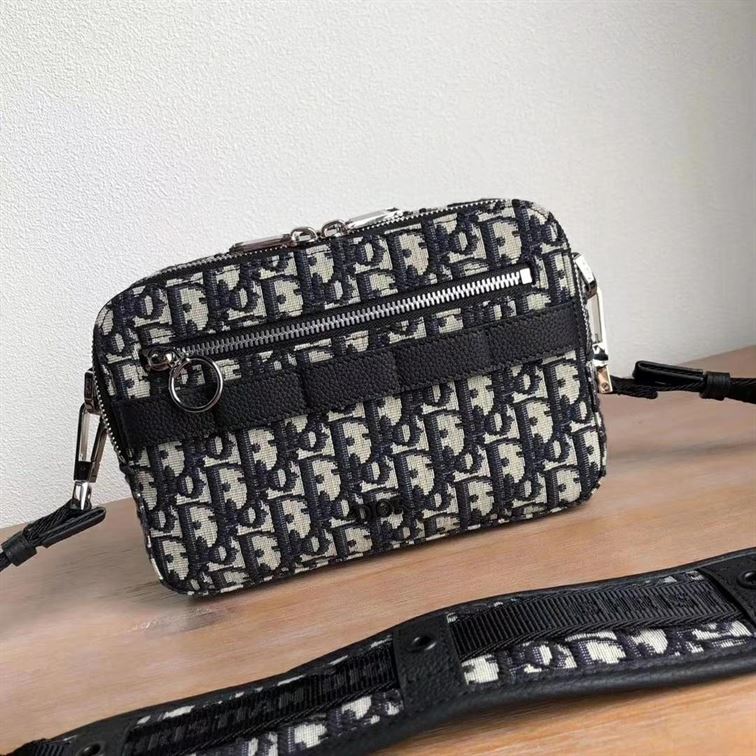 Safari messenger bag Beige and Black - DB013