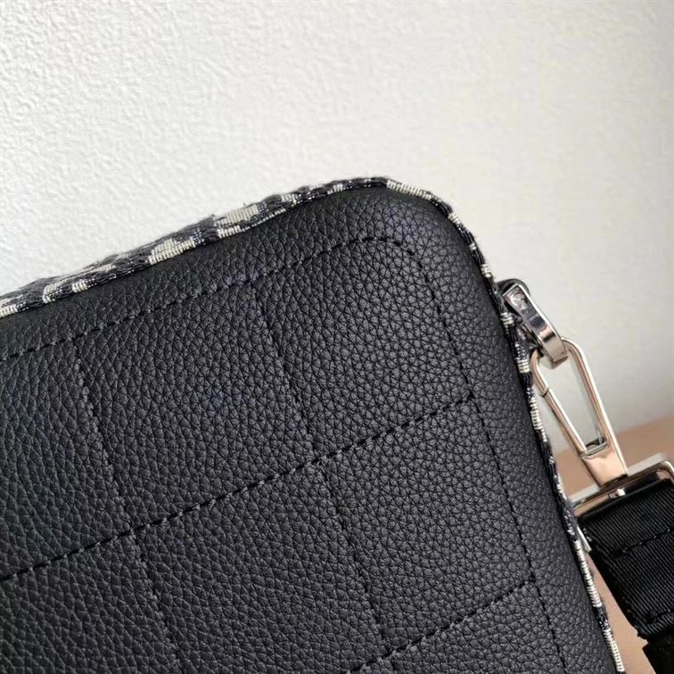 Safari messenger bag Beige and Black - DB013