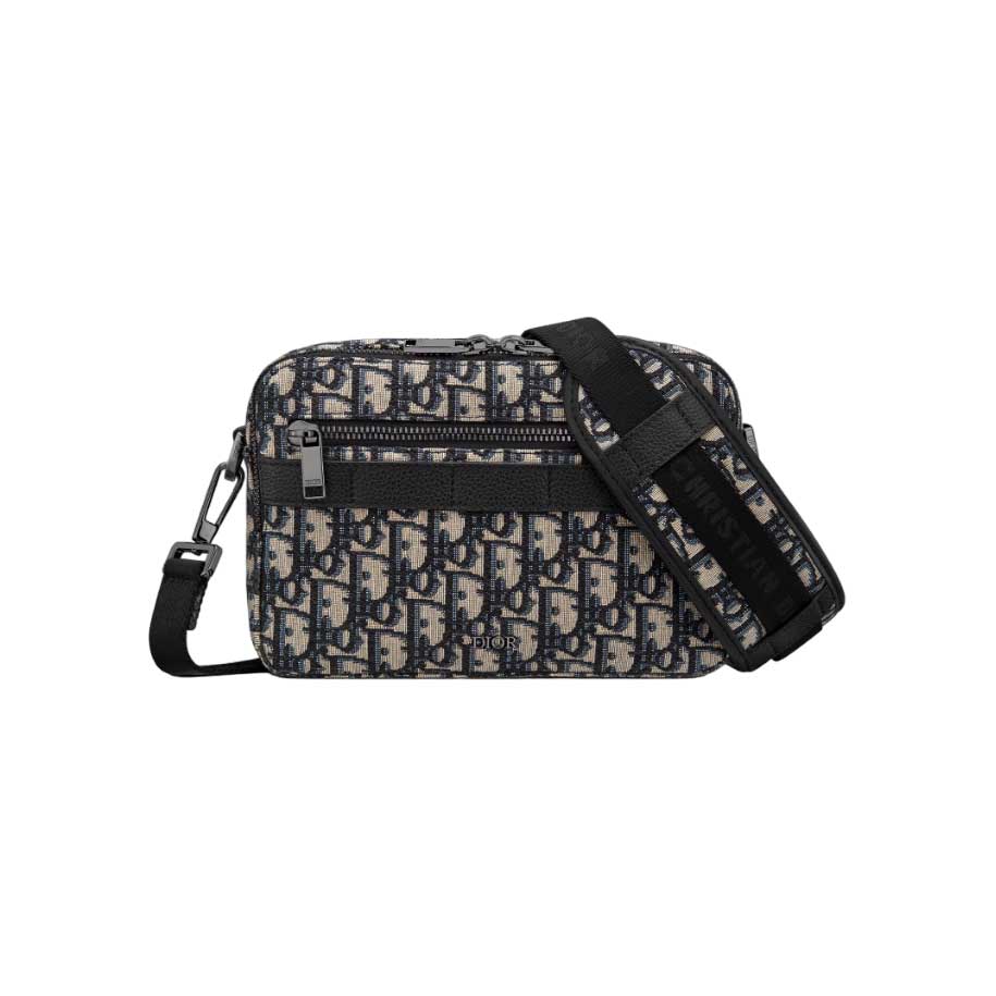 Safari messenger bag Beige and Black - DB013