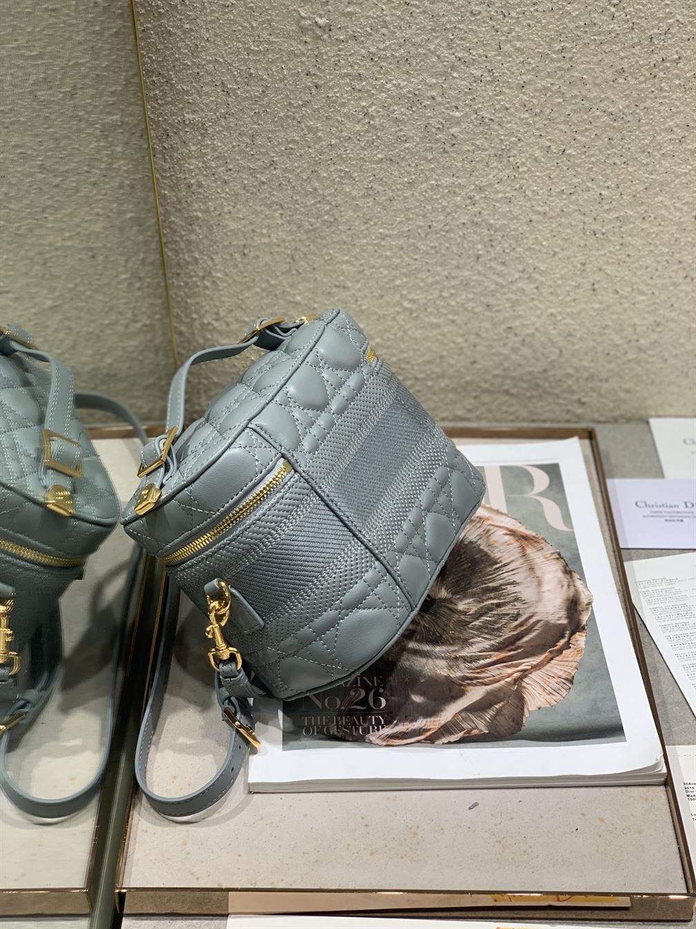 Small DiorTravel vanity case Gray Lambskin - DB007