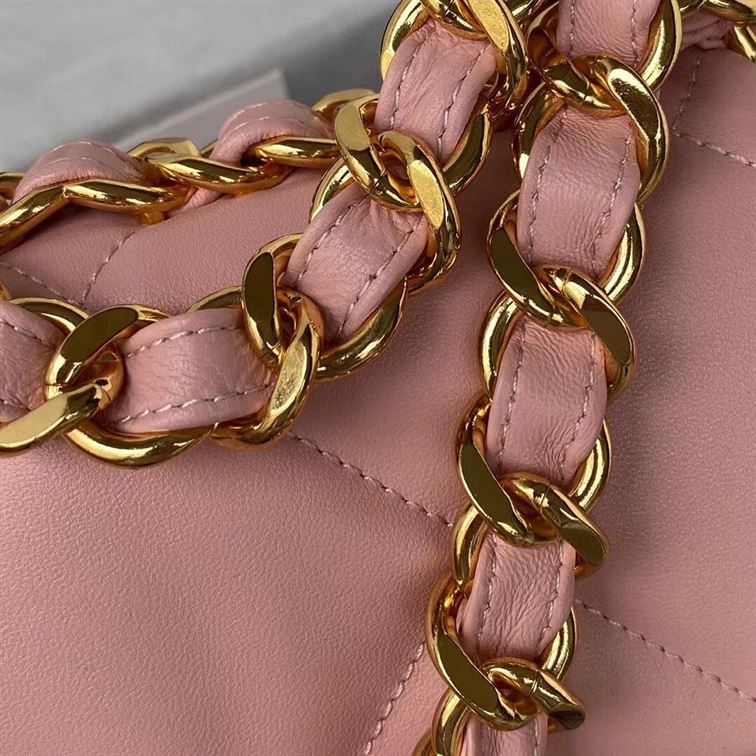 Small Flap Bag Lambskin & Gold-Tone Metal Light Pink - CB012