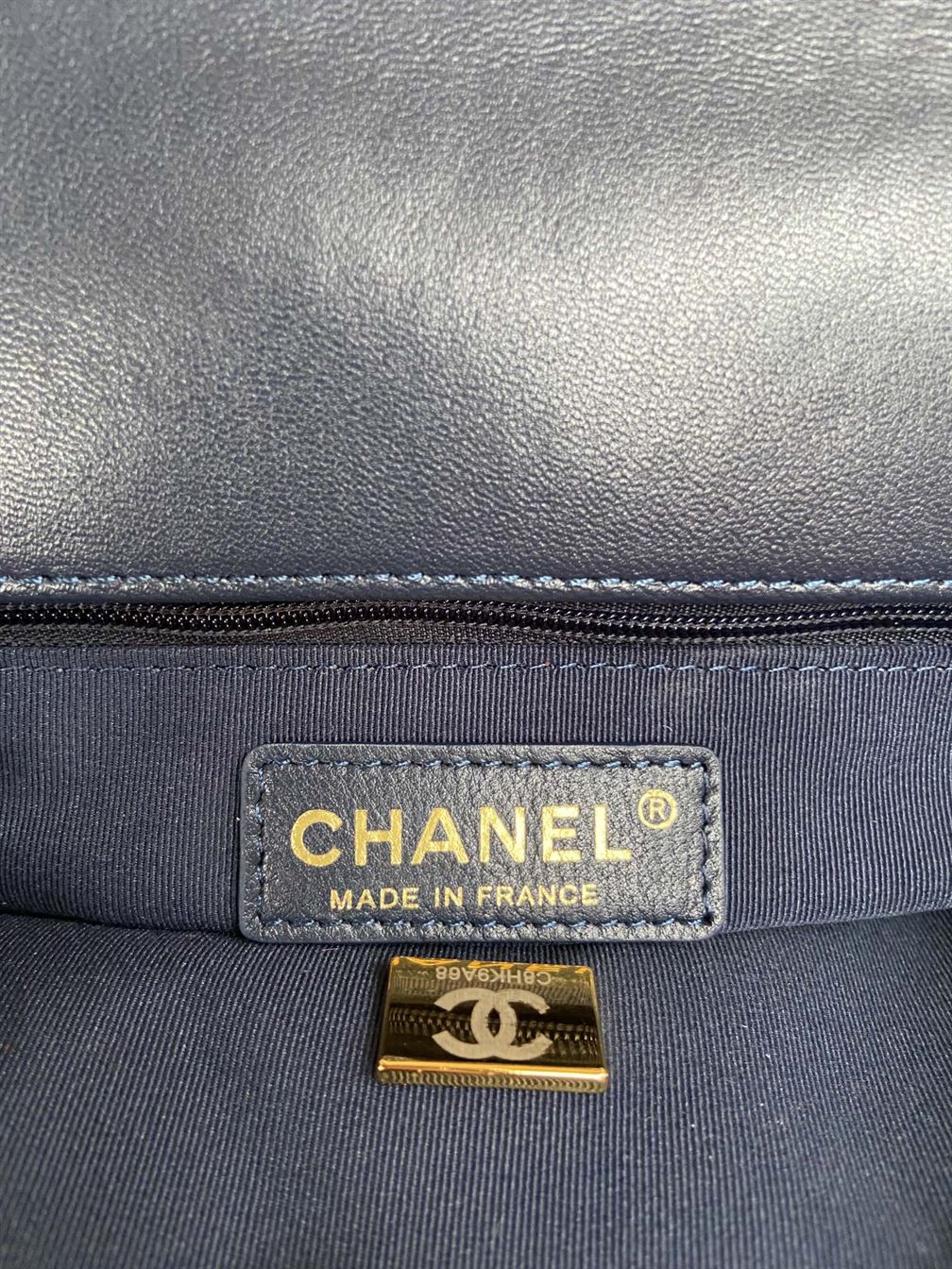 Small Flap Bag with Top Handle Red, Navy Blue & Multicolor - CB011