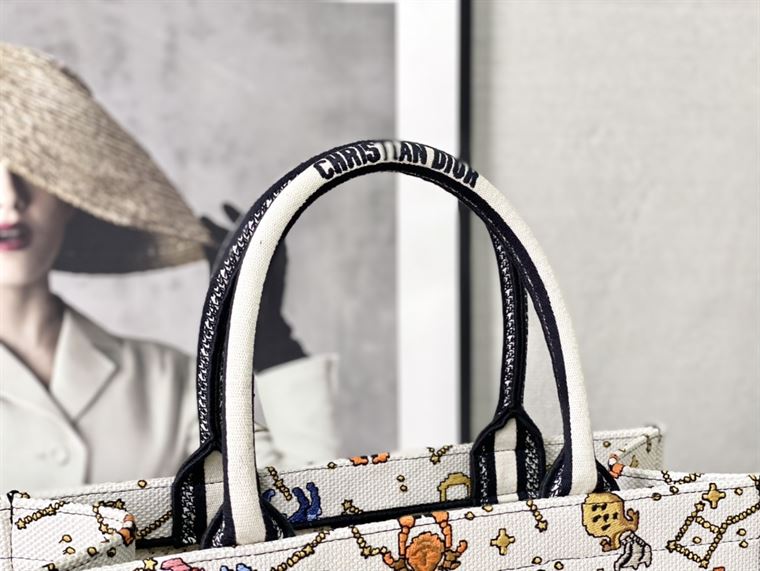 Dior Book Tote latte multicolor Dior Pixel Zodiac - DB005