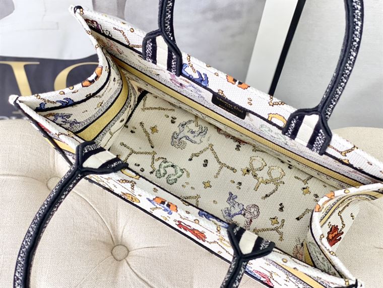 Dior Book Tote latte multicolor Dior Pixel Zodiac - DB005