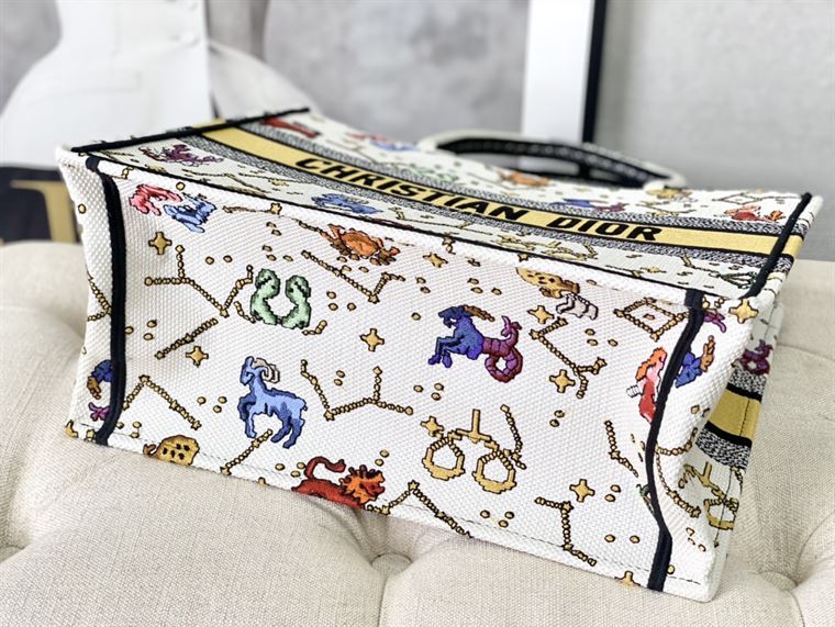 Dior Book Tote latte multicolor Dior Pixel Zodiac - DB005