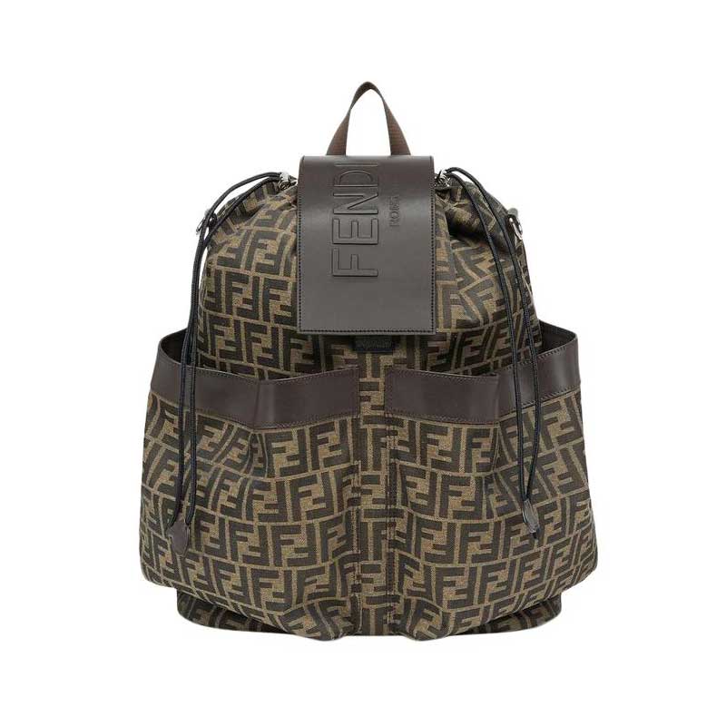 Drawstring FF jacquard fabric backpack - FB001