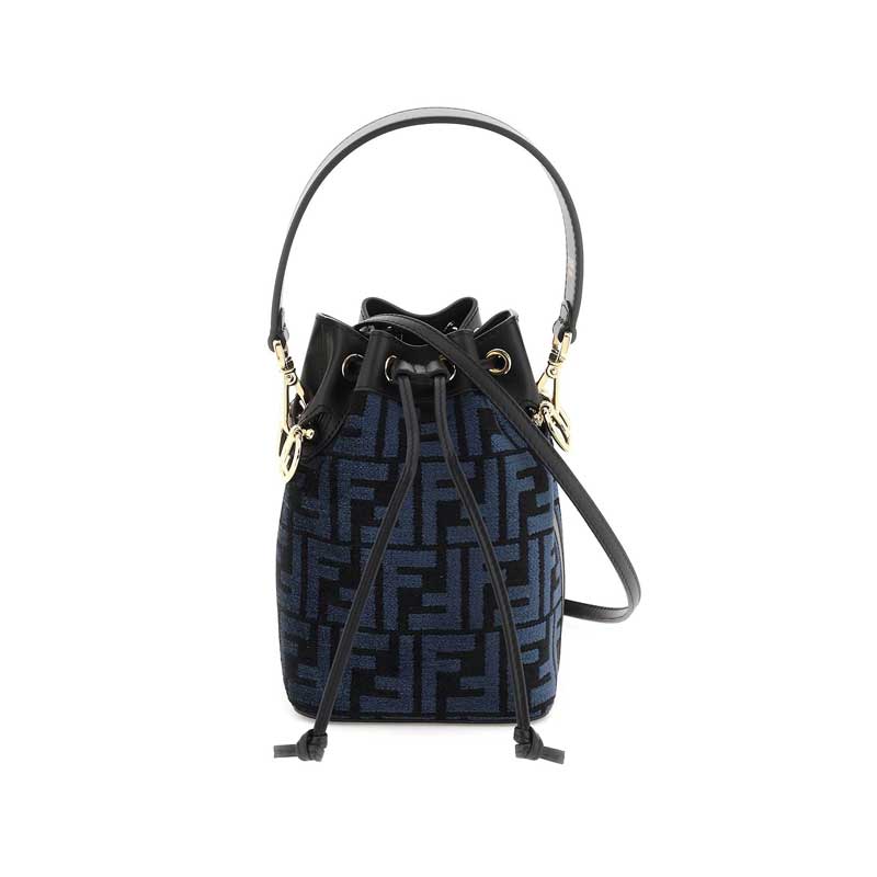Mon Tresor Blue tapestry fabric mini-bag - FB008