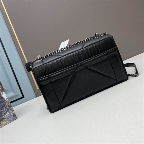 30 Montaigne Chain Bag with Handle Black Maxicannage Lambskin - DB037