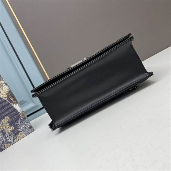 30 Montaigne Chain Bag with Handle Black Maxicannage Lambskin - DB037