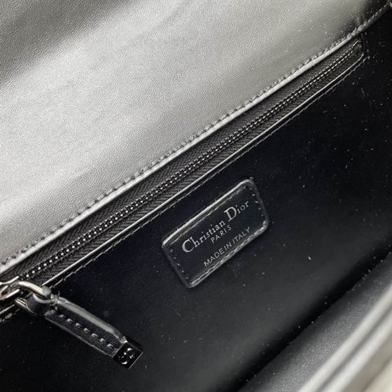 30 Montaigne Chain Bag with Handle Black Maxicannage Lambskin - DB037