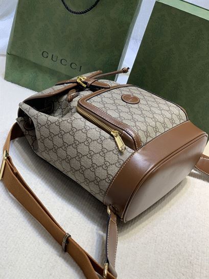 Backpack with Interlocking G Beige and ebony - GB069