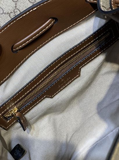 Backpack with Interlocking G Beige and ebony - GB069