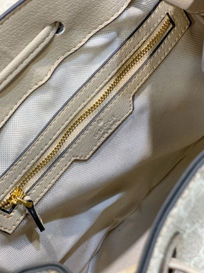 Backpack with Interlocking G Beige and white - GB070