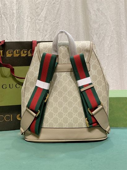 Backpack with Interlocking G Beige and white - GB070