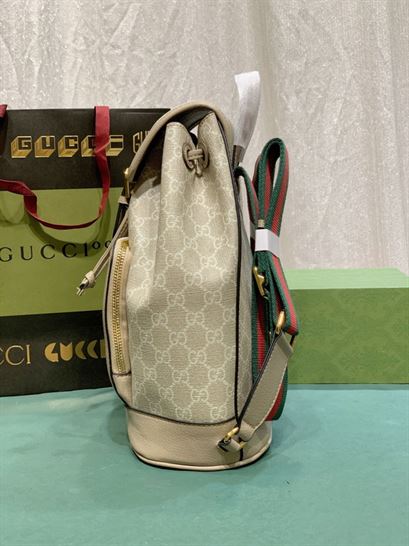 Backpack with Interlocking G Beige and white - GB070