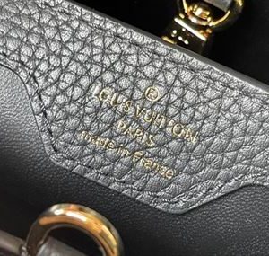 Capucines MM handbag Black Arizona Beige Ruby Red - LB036