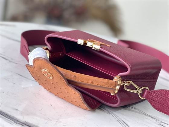 Capucines Mini handbag Griotte Red Honey - LB038