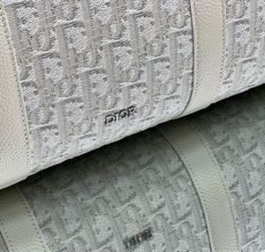 Dior Lingot 50 Duffle bag Cream Dior Oblique Jacquard - DB047