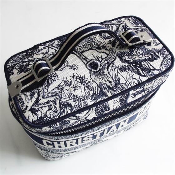 DiorTravel vanity case Blue Toile de Jouy Embroidery - DB043
