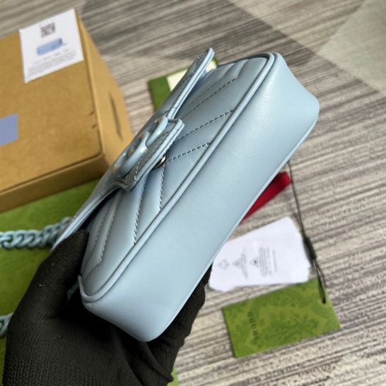 GG Marmont belt bag Pale blue leather - GB072