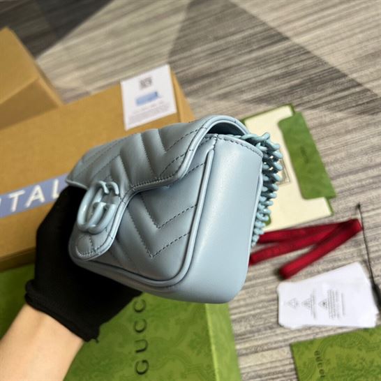 GG Marmont belt bag Pale blue leather - GB072