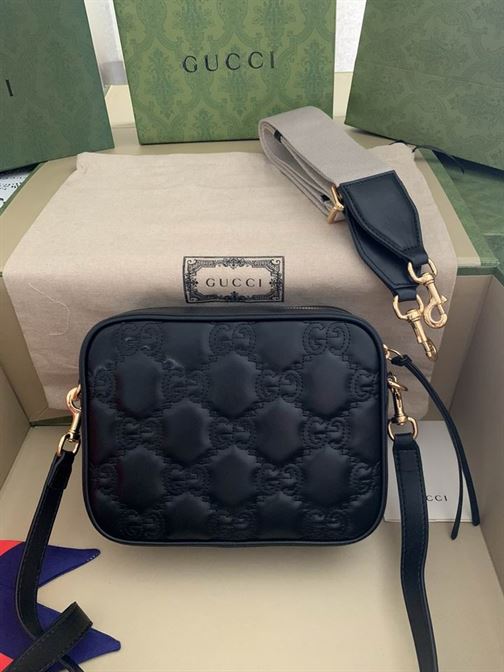 GG Matelassé small bag Black leather - GB078