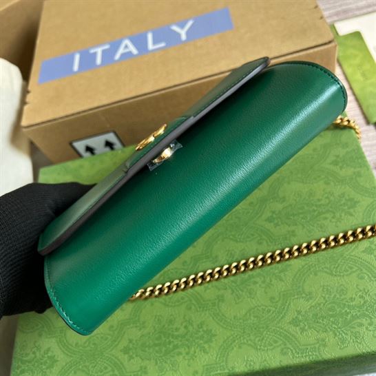 G*u*i diana small shoulder bag emerald green leather - gb067