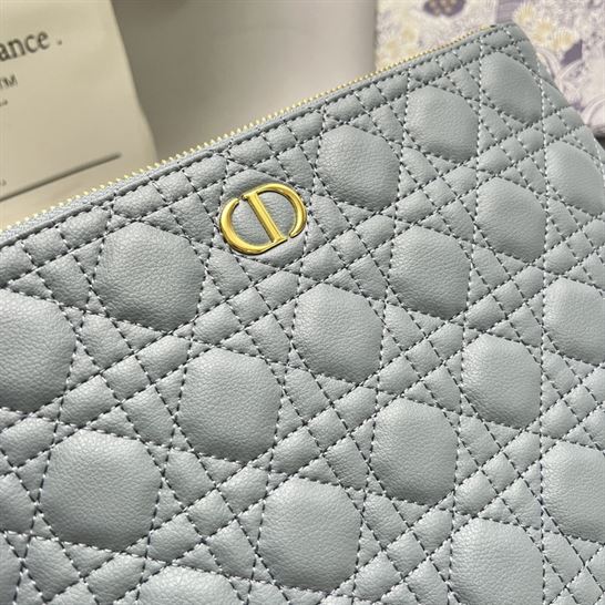 Large Dior Caro Daily pouch Cloud Blue - DB042