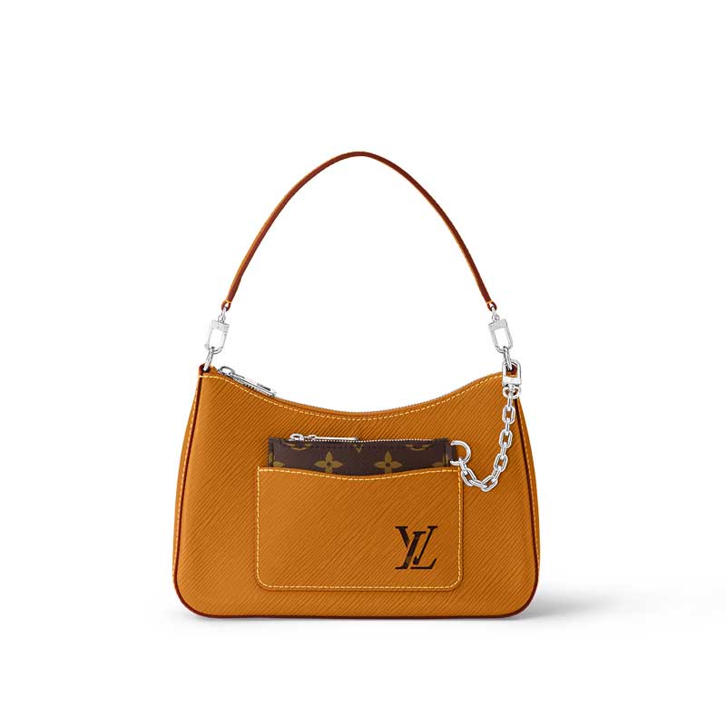 Marelle handbag Honey Gold Epi grained cowhide leather - LB056