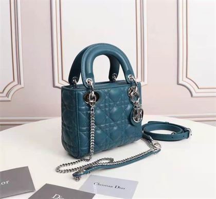 Micro Lady Dior bag Cloud Blue Cannage Lambskin - DB030
