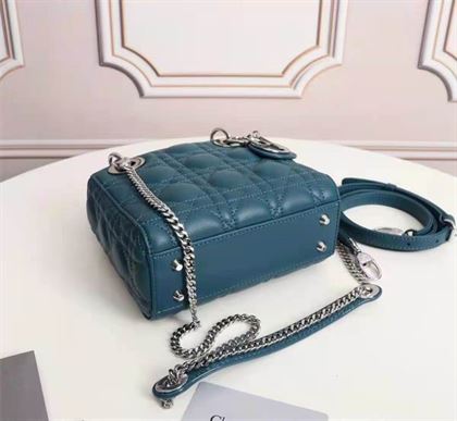 Micro Lady Dior bag Cloud Blue Cannage Lambskin - DB030