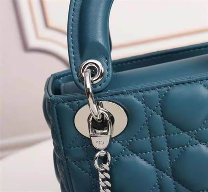 Micro Lady Dior bag Cloud Blue Cannage Lambskin - DB030