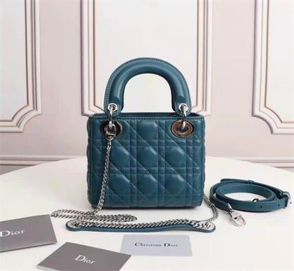 Micro Lady Dior bag Cloud Blue Cannage Lambskin - DB030