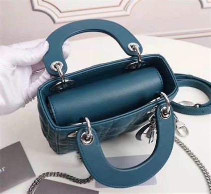 Micro Lady Dior bag Cloud Blue Cannage Lambskin - DB030