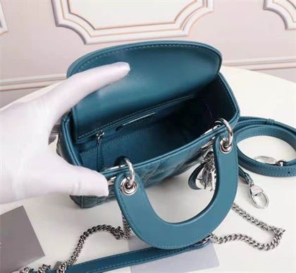 Micro Lady Dior bag Cloud Blue Cannage Lambskin - DB030