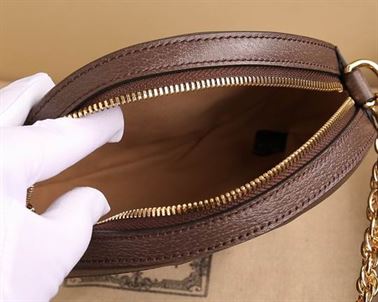 Ophidia GG mini round shoulder bag Beige/ebony GG Supreme canvas - GB079