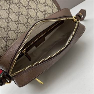 Ophidia GG mini shoulder bag Beige and ebony GG Supreme canvas - GB077