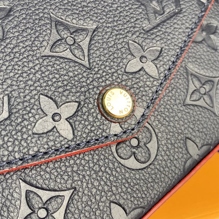 Pochette Félicie Navy Blue Red Monogram Empreinte embossed - LB046