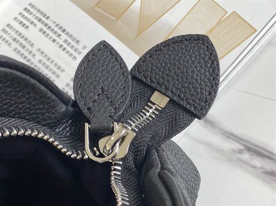 Scala mini pouch Black Mahina perforated calf leather - LB045