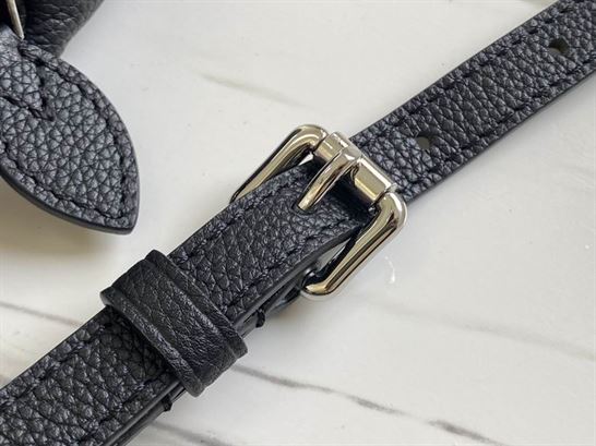 Scala mini pouch Black Mahina perforated calf leather - LB045