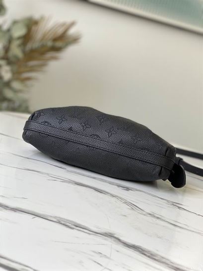 Scala mini pouch Black Mahina perforated calf leather - LB045