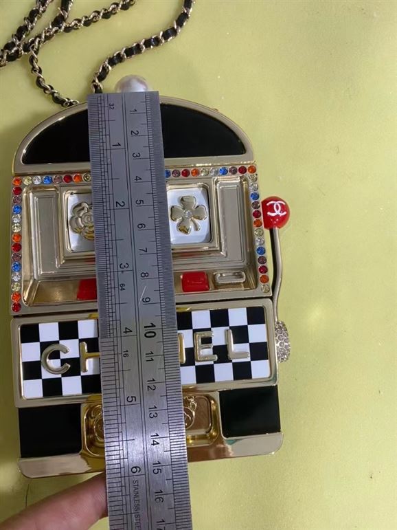 Slot Machine Minaudiere Black, Gold, White & Red - CB025