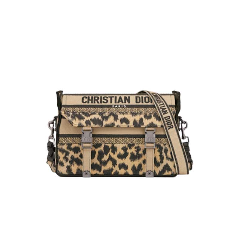 Small DiorCamp Bag Beige Multicolor Mizza Embroidery - DB032
