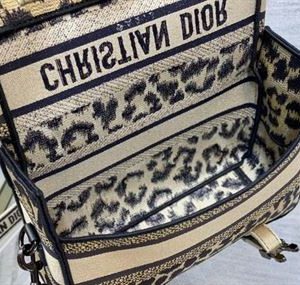 Small DiorCamp Bag Beige Multicolor Mizza Embroidery - DB032