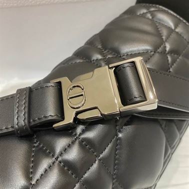 Small DiorCamp Bag Black Macrocannage Calfskin - DB031