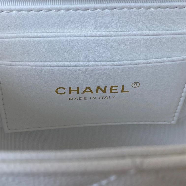 Small Vanity Case White Grained Calfskin - CB026